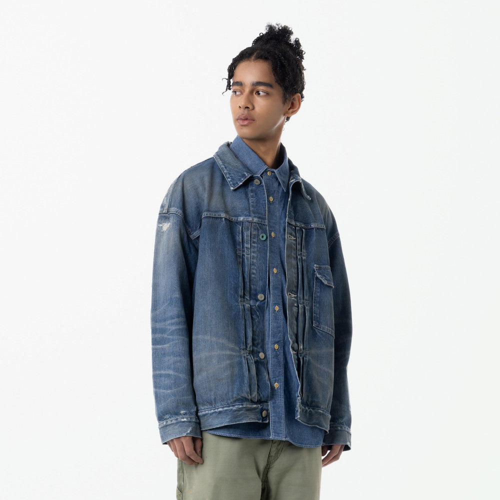 MADNESS AGING M501 DENIM TRUCKER. M3 REGULAR (MADE IN JAPAN)-INDIGO