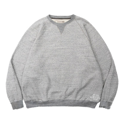 MADNESS AGING RAGLAN CREW SWEAT (MADE IN JAPAN)-HEATHER GREY