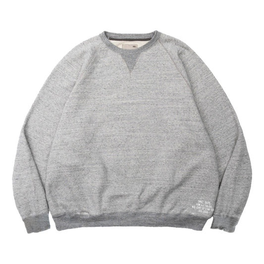 MADNESS AGING RAGLAN CREW SWEAT (MADE IN JAPAN)-HEATHER GREY