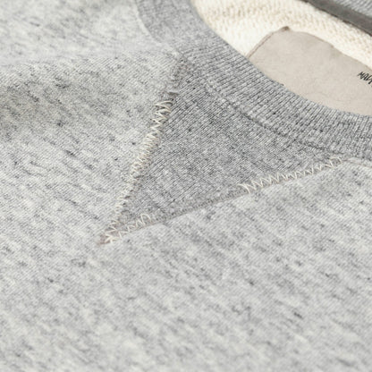 MADNESS AGING RAGLAN CREW SWEAT (MADE IN JAPAN)-HEATHER GREY