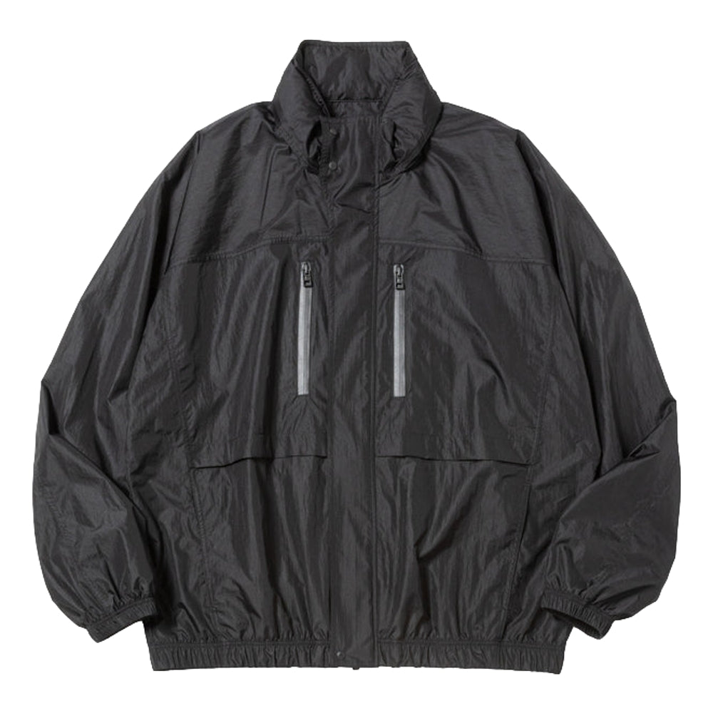MEANSWHILE AIRY NYLON WIND JACKET-OFF BLACK