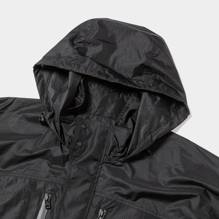 MEANSWHILE AIRY NYLON WIND JACKET-OFF BLACK