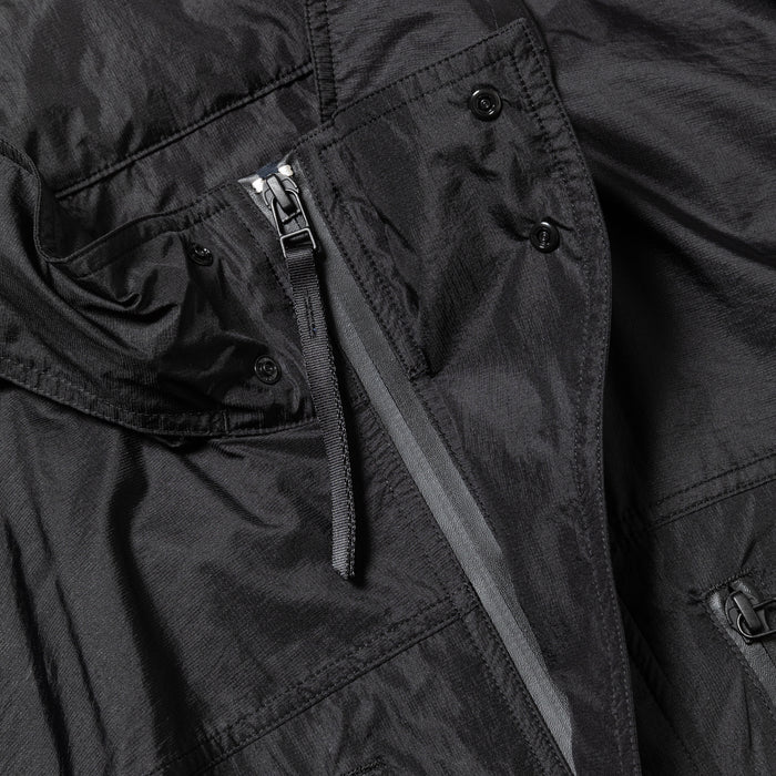 MEANSWHILE AIRY NYLON WIND JACKET-OFF BLACK