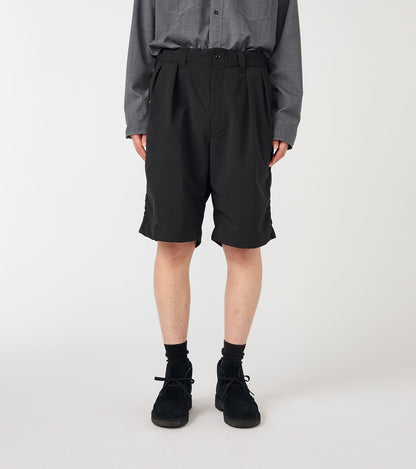 Nanamica ALPHADRY DOUBLE PLEAT SHORTS-BLACK
