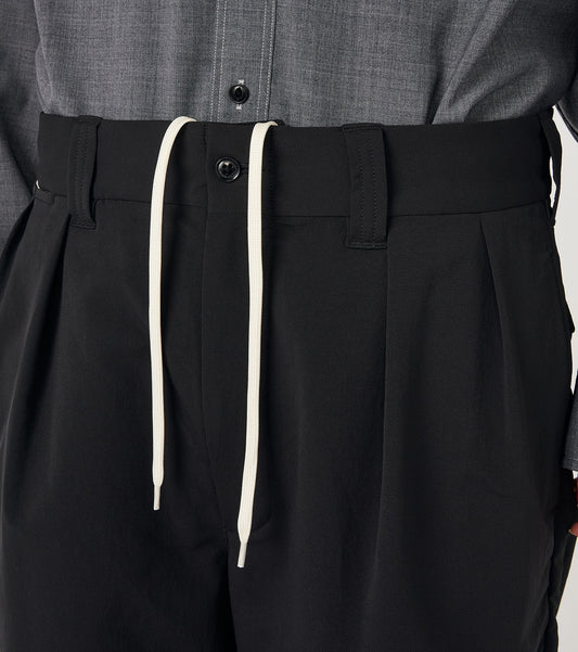 Nanamica ALPHADRY DOUBLE PLEAT SHORTS-BLACK