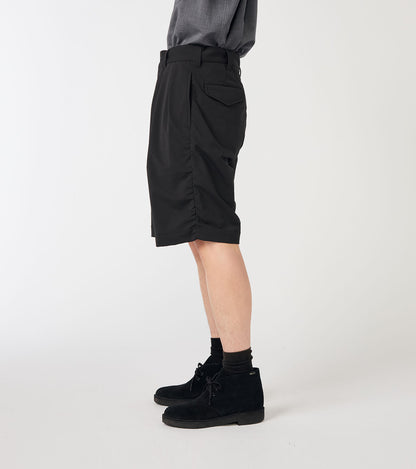 Nanamica ALPHADRY DOUBLE PLEAT SHORTS-BLACK