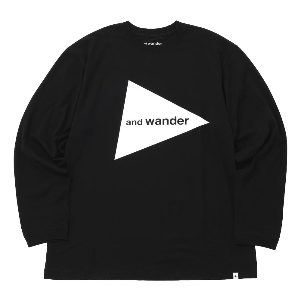 AND WANDER AND WANDER LOGO LS T-BLACK