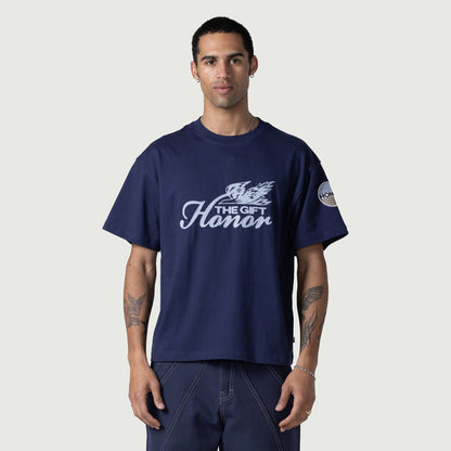 HONOR THE GIFT AUTO CLUB BOX TEE-NAVY