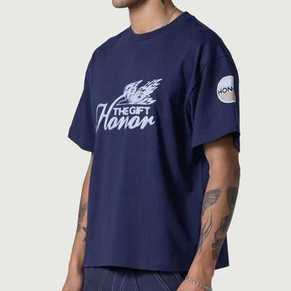 HONOR THE GIFT AUTO CLUB BOX TEE-NAVY