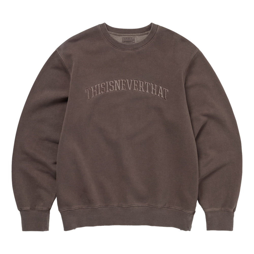 THIS IS NEVER THAT ARCH-LOGO CREWNECK-DARK CHOCOLATE