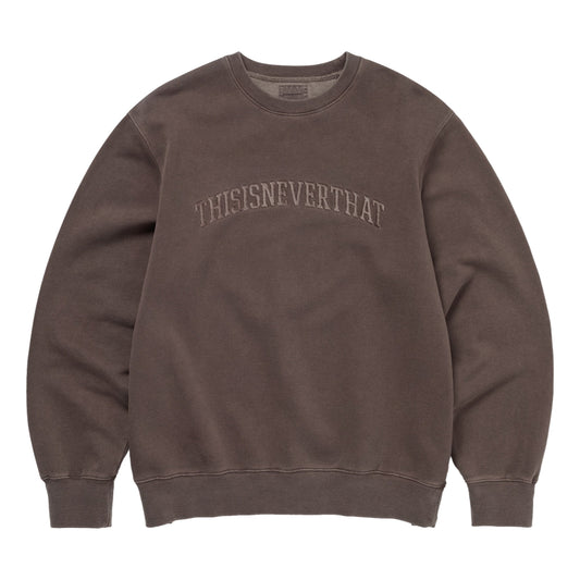 THIS IS NEVER THAT ARCH-LOGO CREWNECK-DARK CHOCOLATE