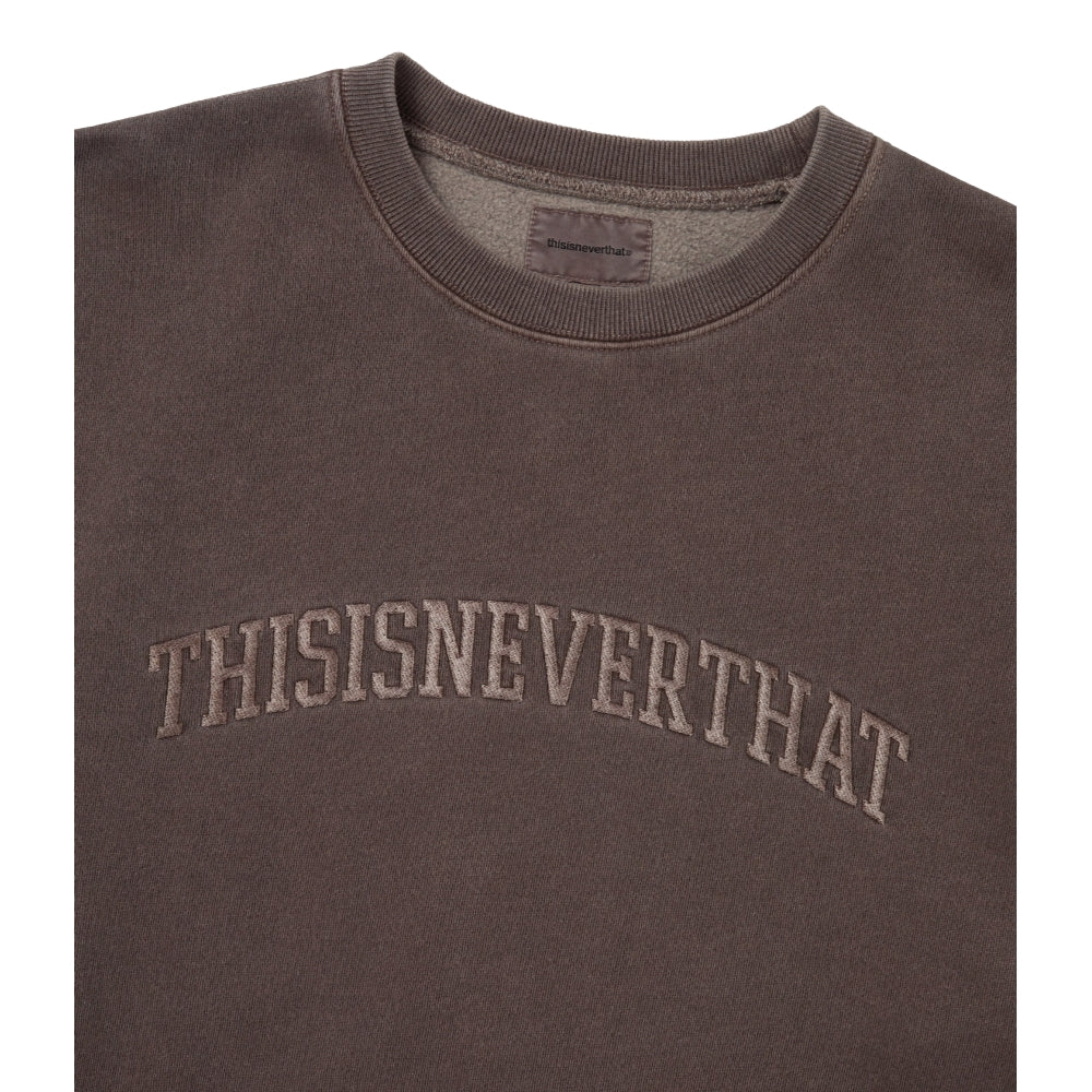 THIS IS NEVER THAT ARCH-LOGO CREWNECK-DARK CHOCOLATE