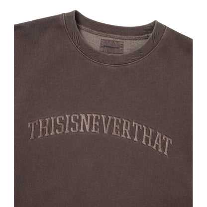THIS IS NEVER THAT ARCH-LOGO CREWNECK-DARK CHOCOLATE