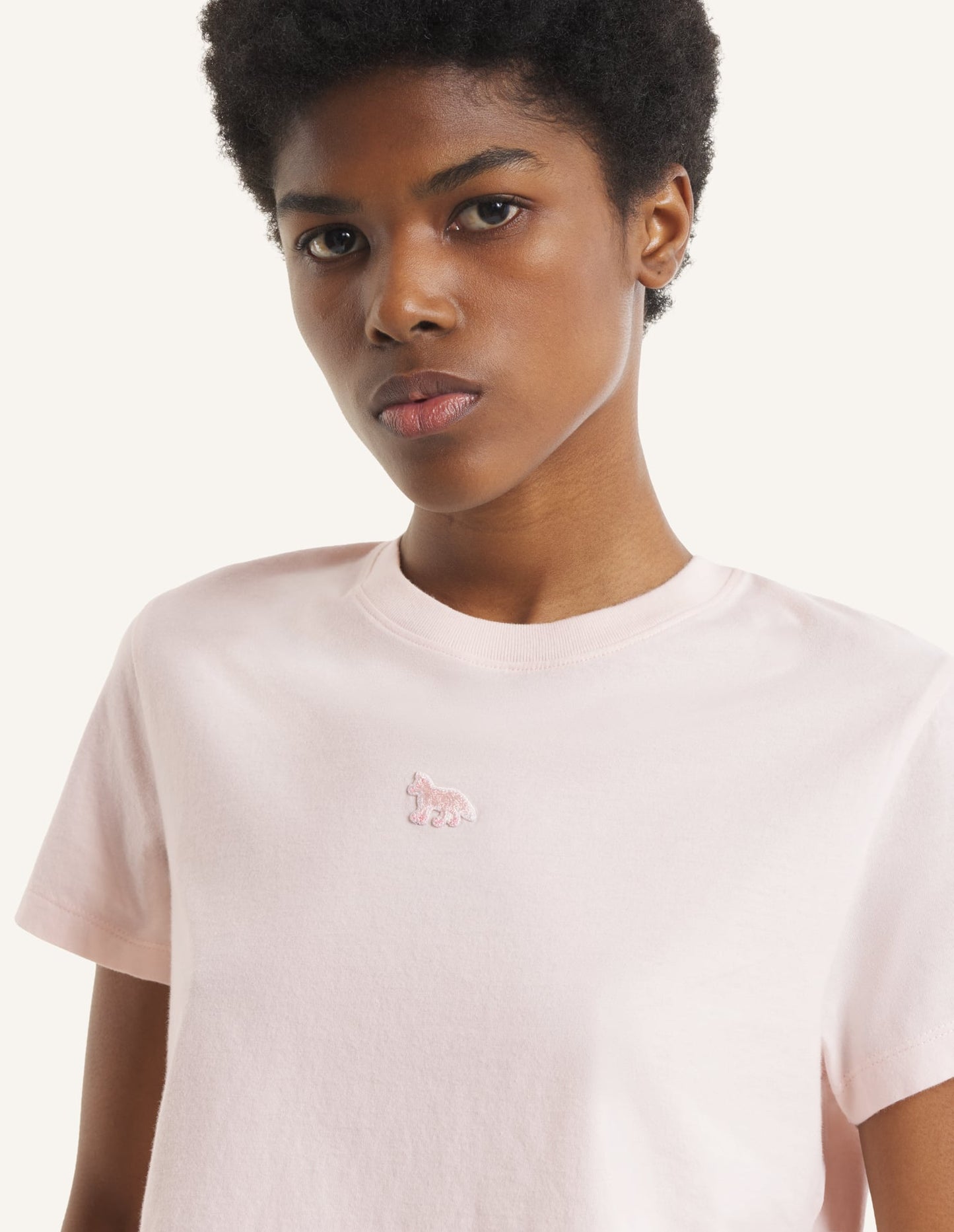 MAISON KITSUNE WOMEN'S BABY FOX BABY TEE-SHIRT-MAUVE