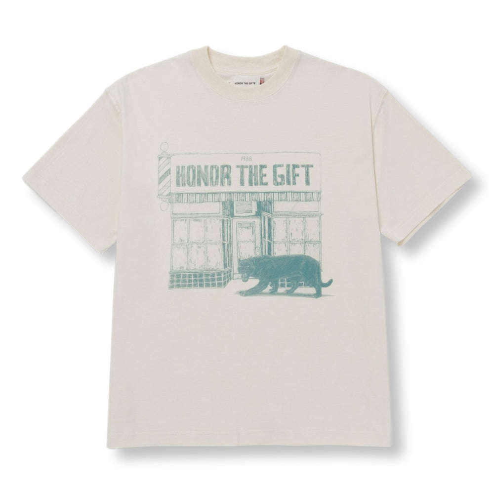 HONOR THE GIFT BARBERSHOP T-SHIRT-BONE