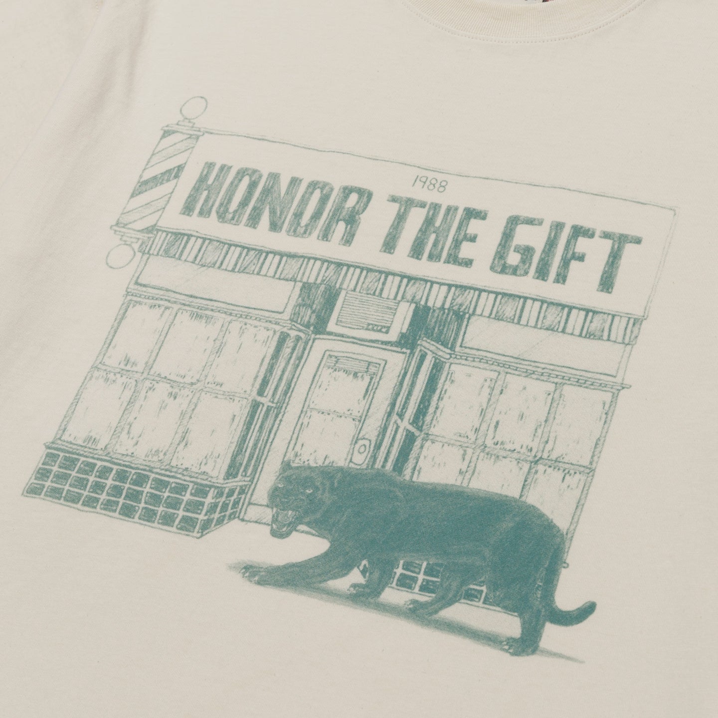 HONOR THE GIFT BARBERSHOP T-SHIRT-BONE