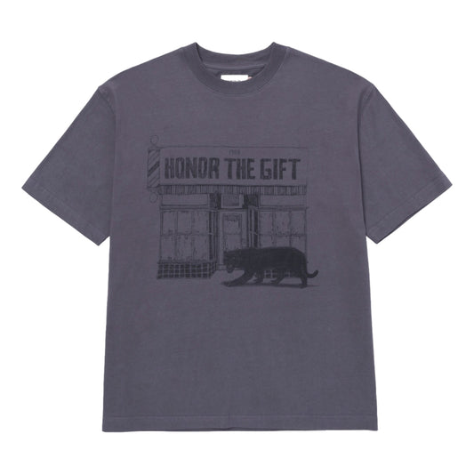 HONOR THE GIFT BARBERSHOP T-SHIRT-GREY