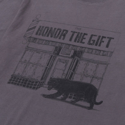 HONOR THE GIFT BARBERSHOP T-SHIRT-GREY