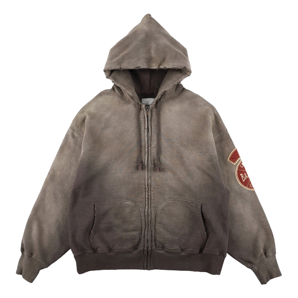 BOWWOW BASEBALL CHAMPION ZIP HOODIE AGED-BROWN