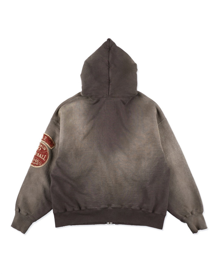 BOWWOW BASEBALL CHAMPION ZIP HOODIE AGED-BROWN