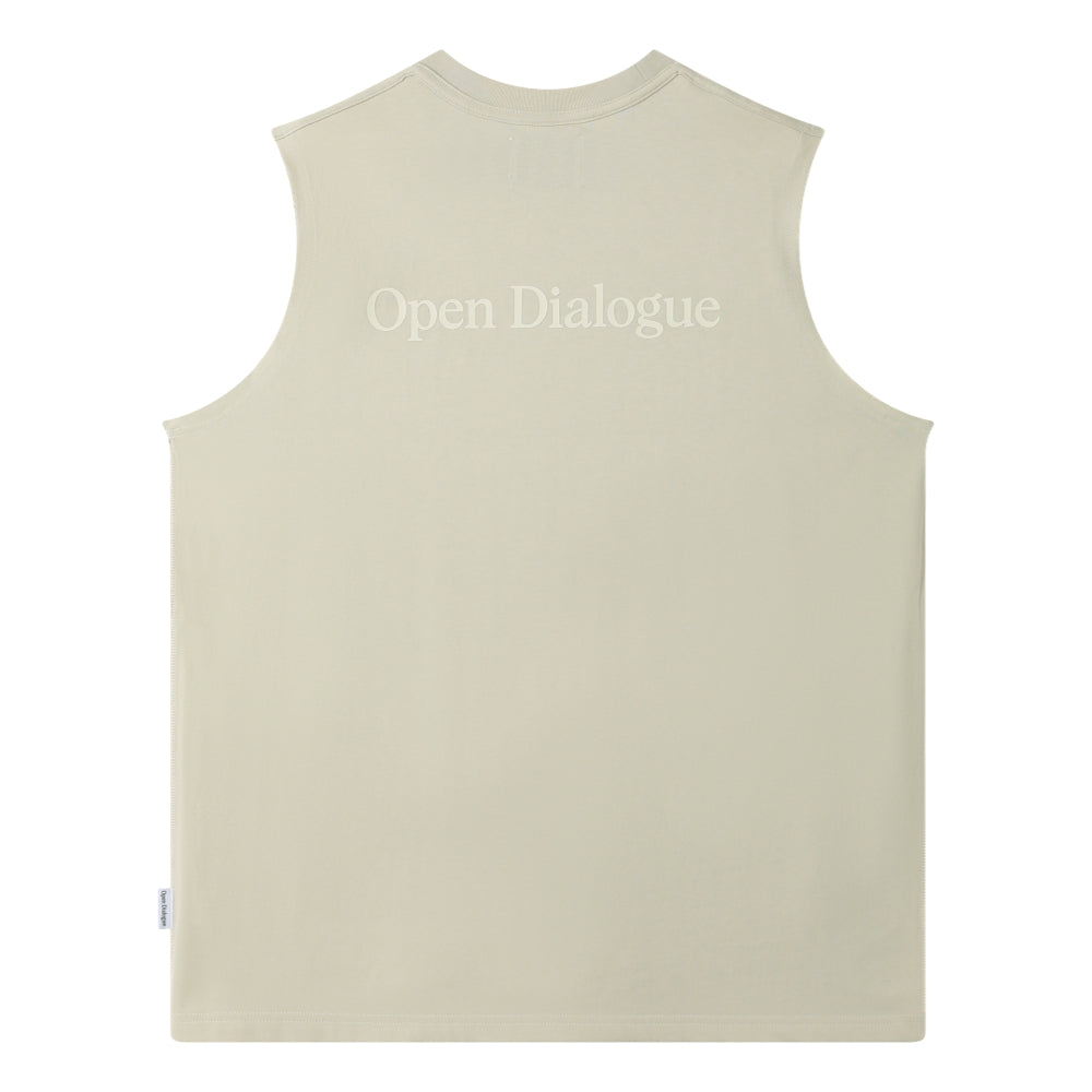OPEN DIALOGUE BASIC VEST-CREAM