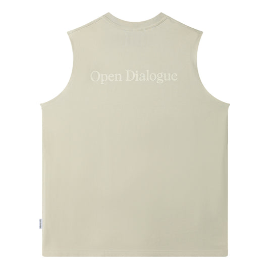 OPEN DIALOGUE BASIC VEST-CREAM