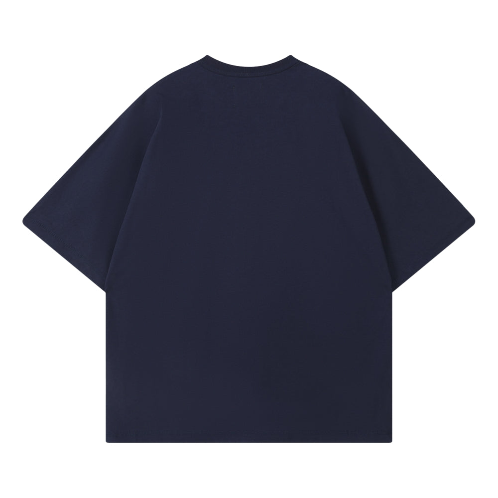 OPEN DIALOGUE BIG LOGO TEE-DUSTY NAVY