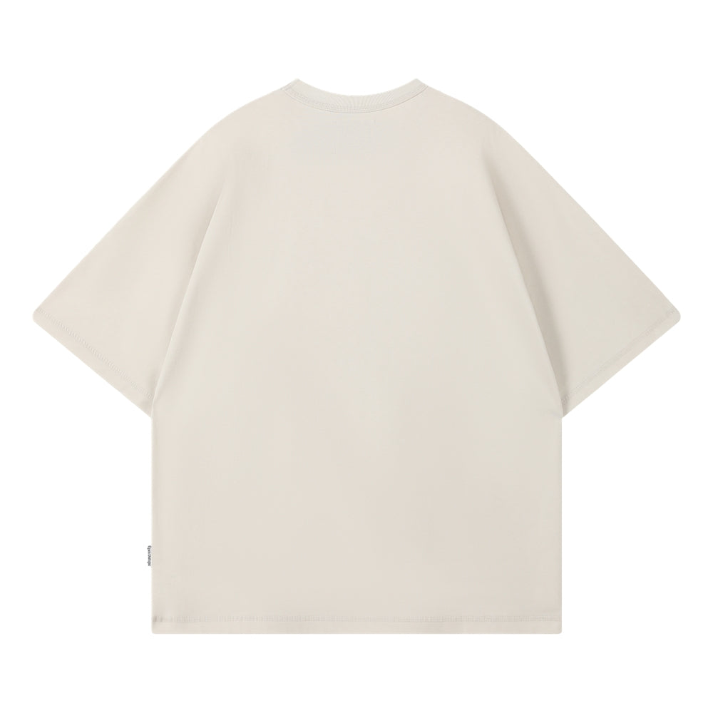 OPEN DIALOGUE BIG LOGO TEE-BEIGE