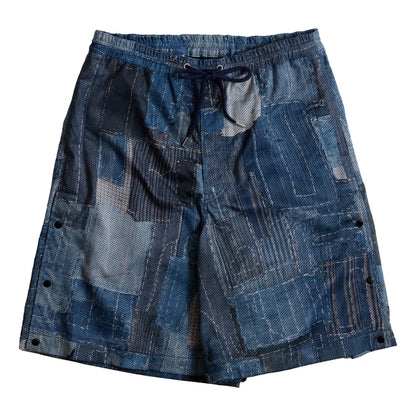 FUNDAMENTAL BORO SIDE BUTTON KNEE PANTS-BORDO