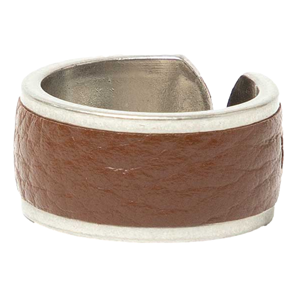BRASS RING WITH SHRINK LEATHER