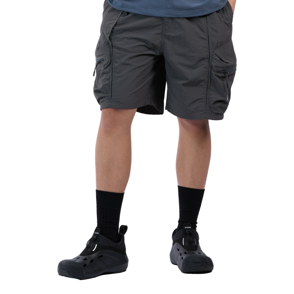 NINE POINT NINE ESCAPE BREATHE 3D POCKET SHORTS-CHARCOAL