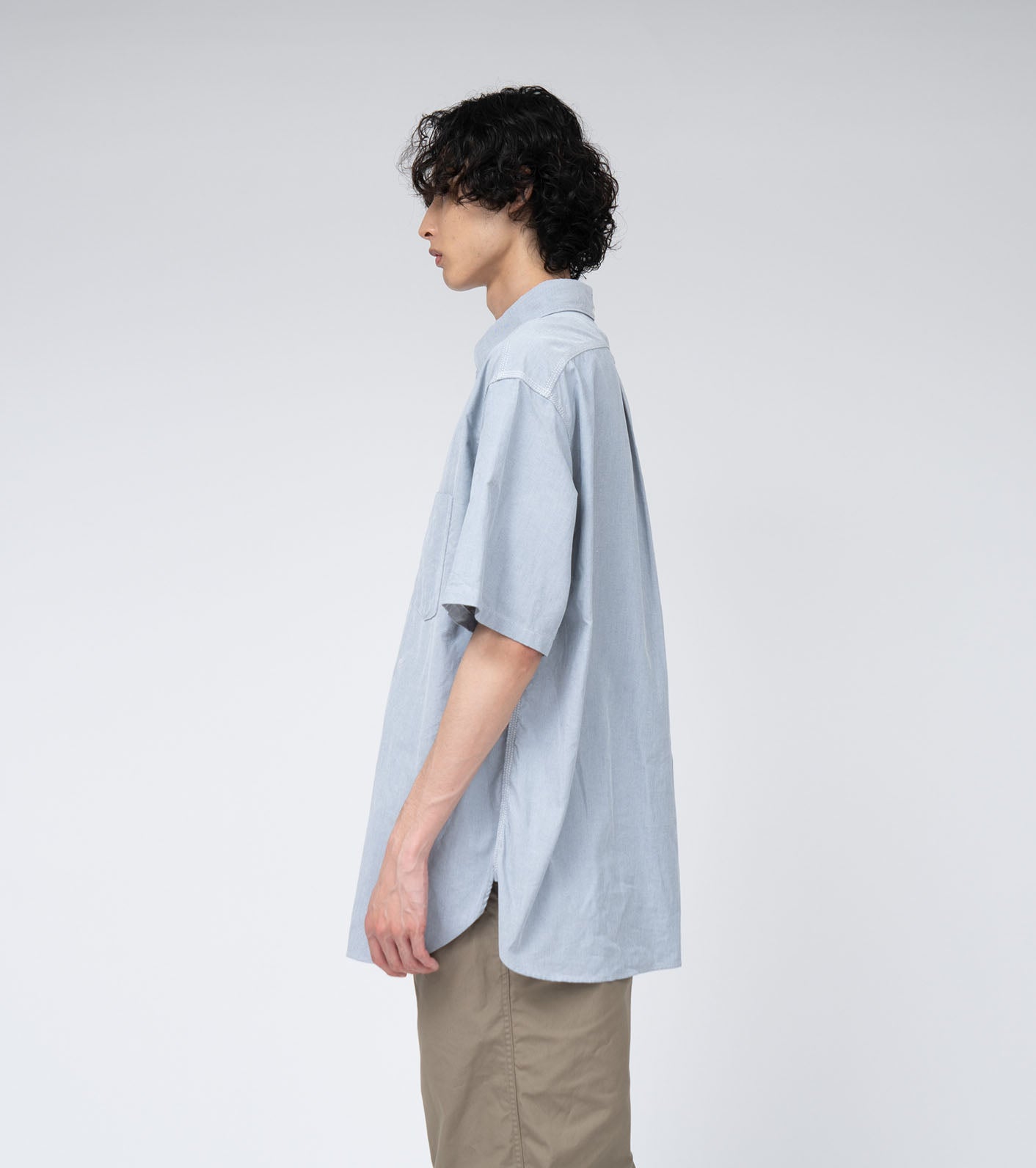 Nanamica BUTTON DOWN WIND S/S SHIRT-NAVY