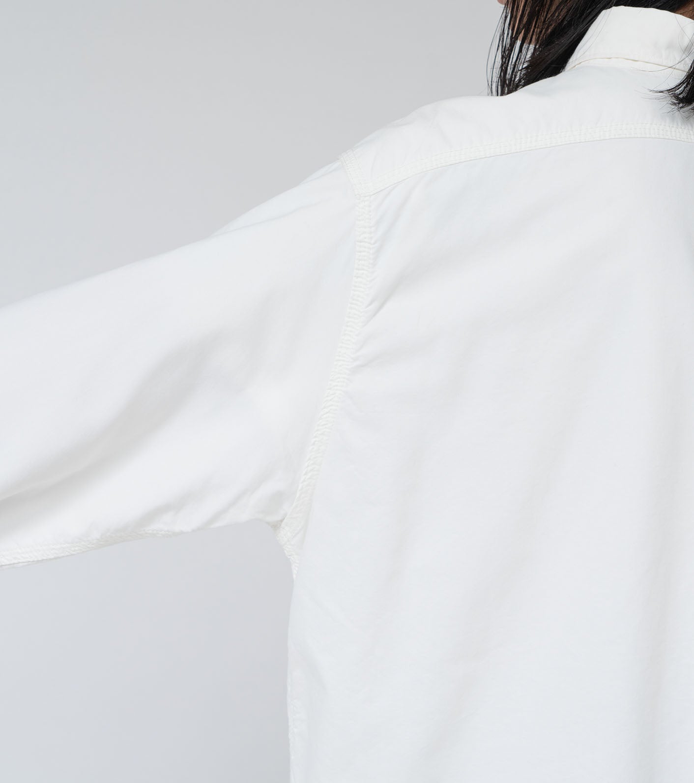 Nanamica BUTTON DOWN WIND SHIRT-WHITE