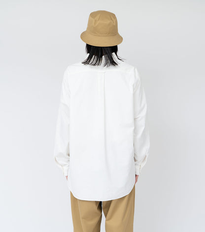 Nanamica BUTTON DOWN WIND SHIRT-WHITE