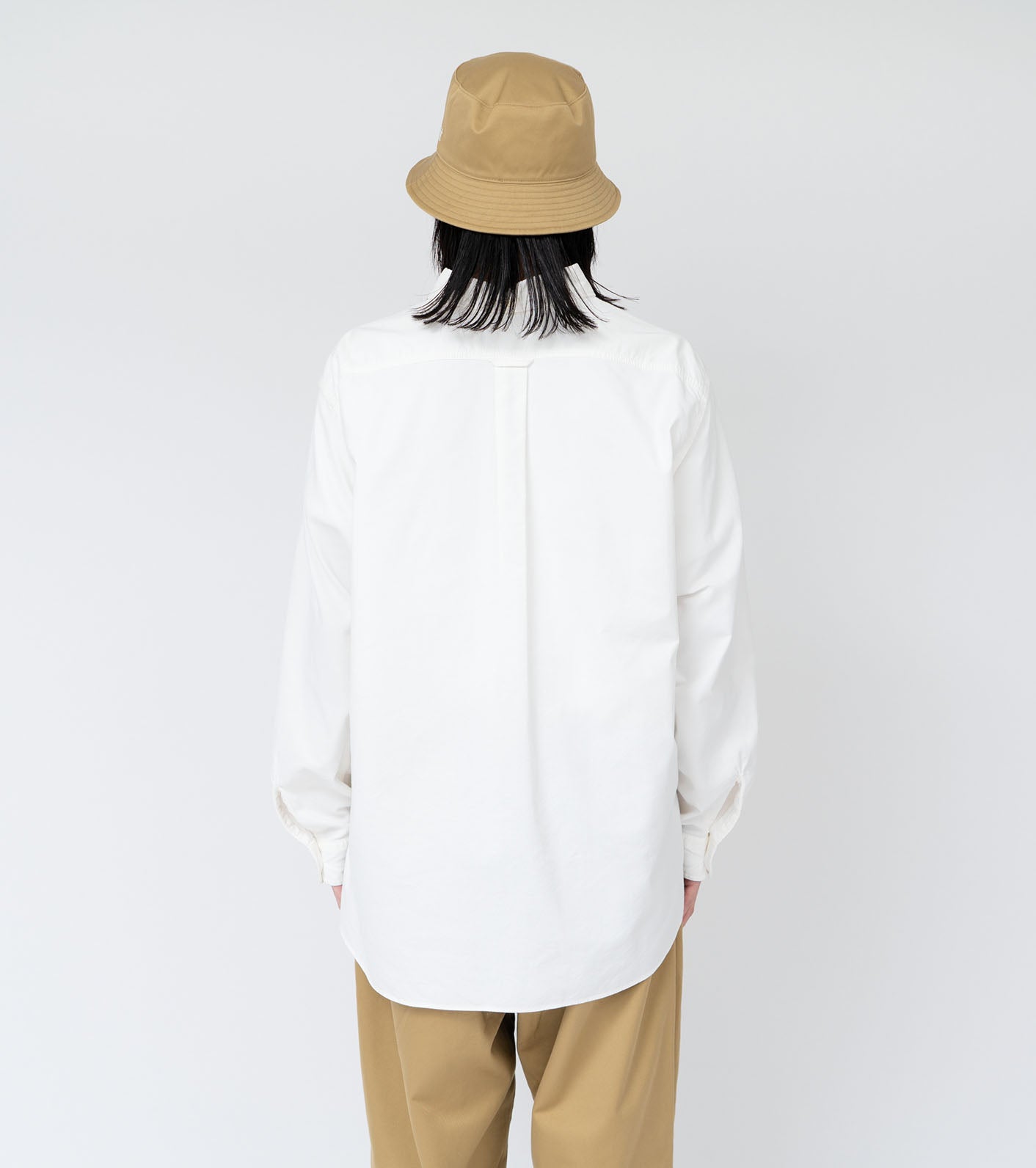 Nanamica BUTTON DOWN WIND SHIRT-WHITE