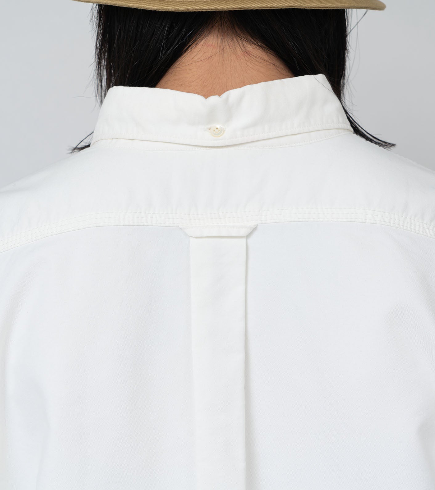 Nanamica BUTTON DOWN WIND SHIRT-WHITE