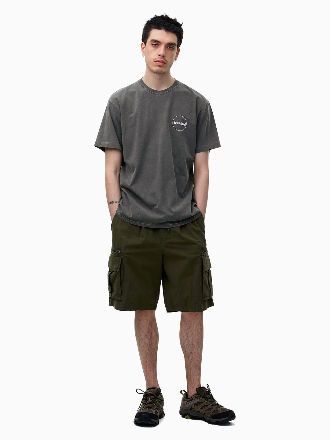 THIS IS NEVER THAT C-LOGO TEE-CHARCOAL