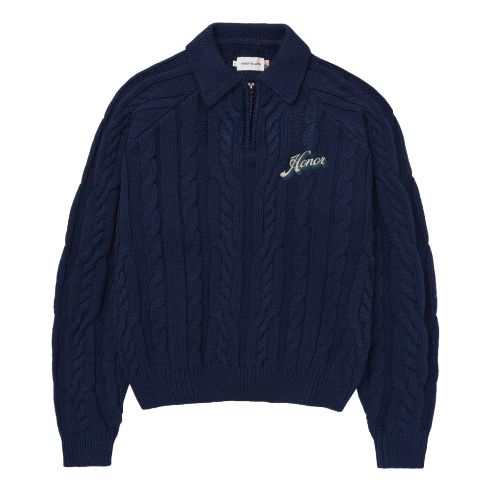 HONOR THE GIFT CABLE ZIP LEISURE HENLEY-NAVY