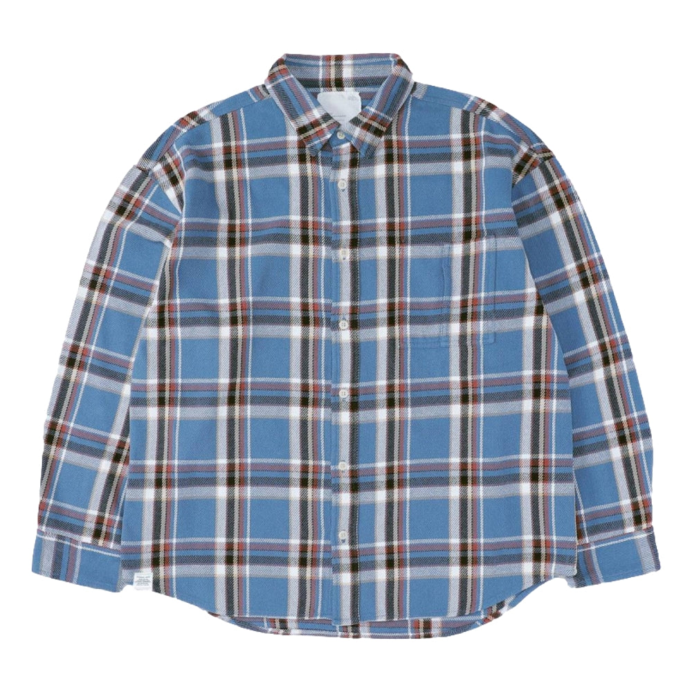 MADNESS CHECKED FLANNEL SHIRT-BLUE