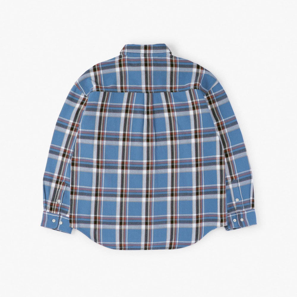MADNESS CHECKED FLANNEL SHIRT-BLUE