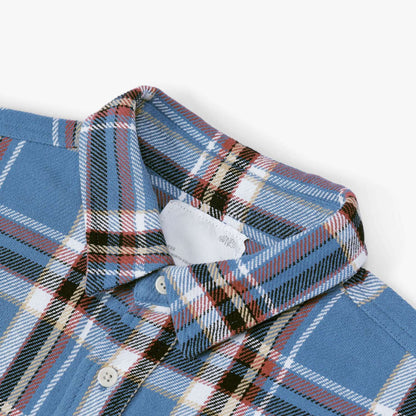 MADNESS CHECKED FLANNEL SHIRT-BLUE