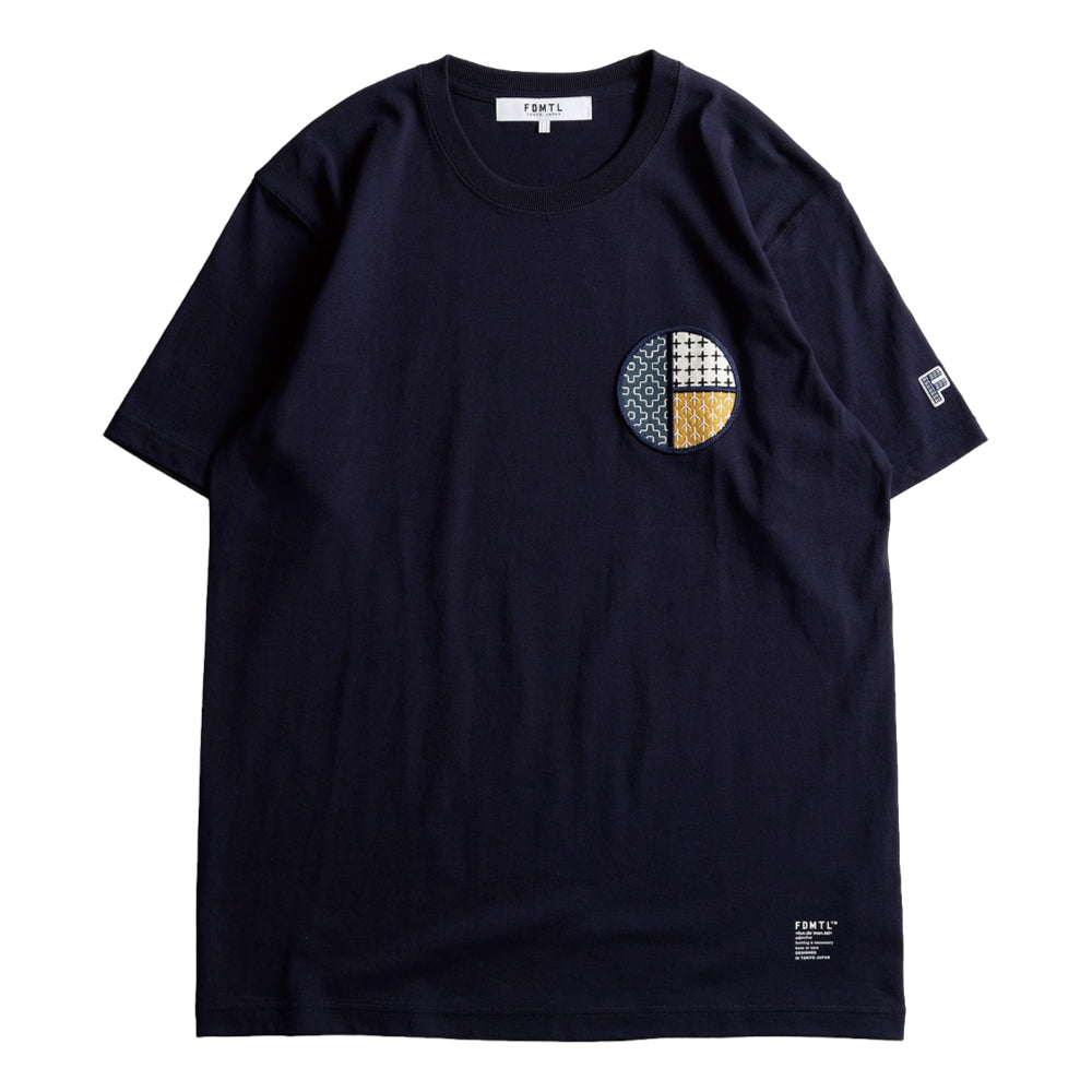 FUNDAMENTAL CIRCLE PATCH TEE-NAVY