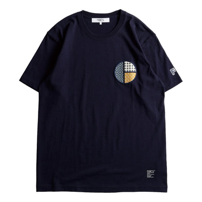 FUNDAMENTAL CIRCLE PATCH TEE-NAVY