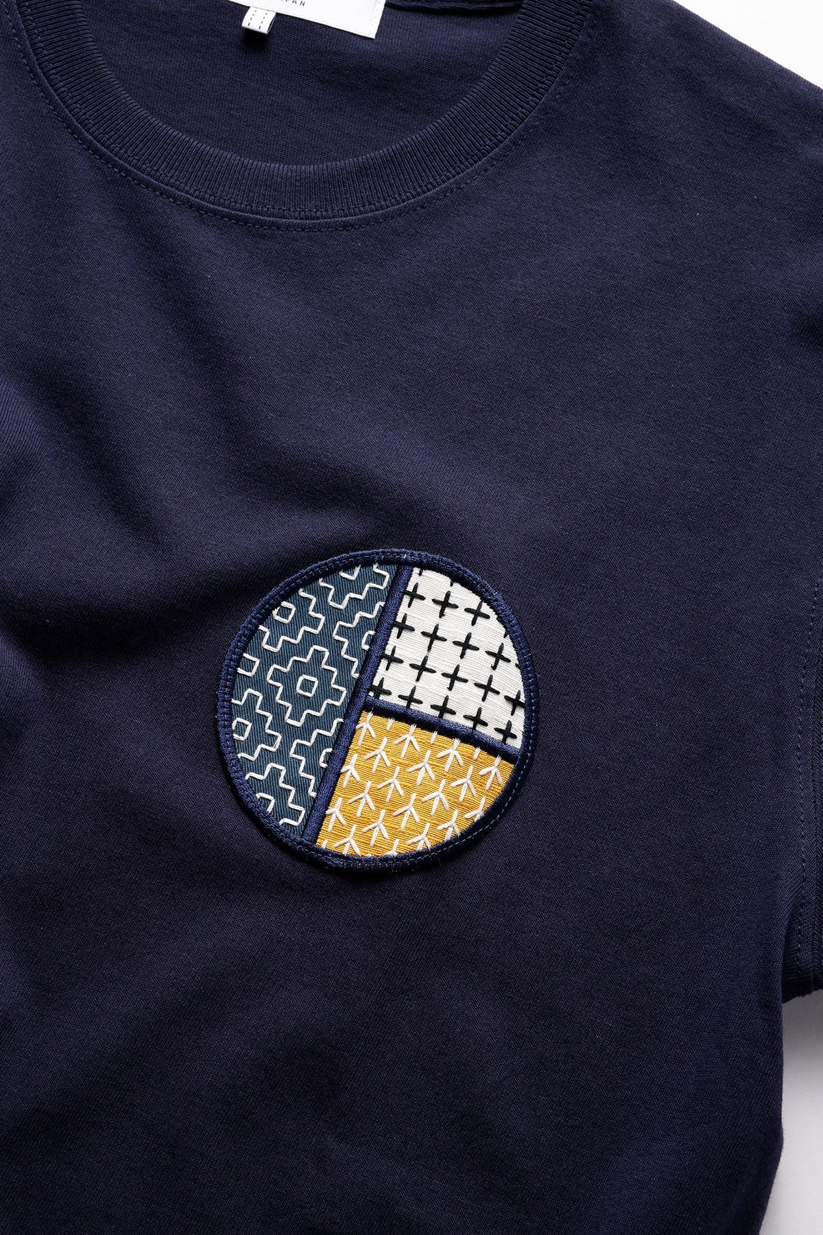FUNDAMENTAL CIRCLE PATCH TEE-NAVY