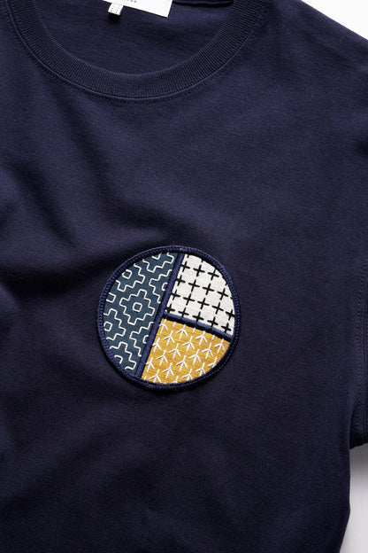FUNDAMENTAL CIRCLE PATCH TEE-NAVY