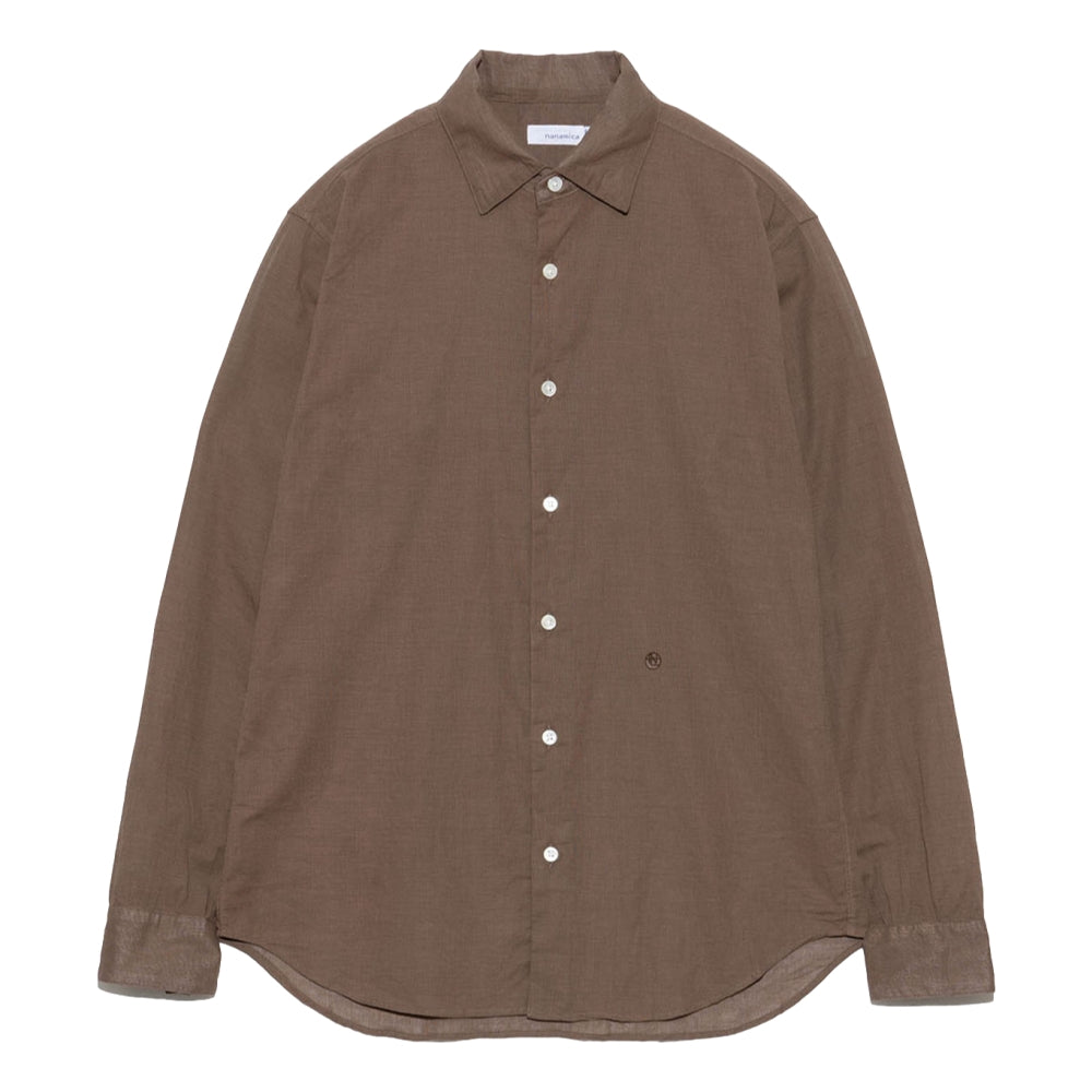 Nanamica CLASSIC FIT SHIRT-BROWN
