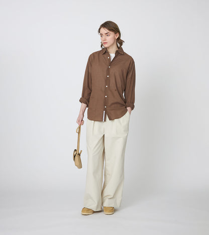 Nanamica CLASSIC FIT SHIRT-BROWN