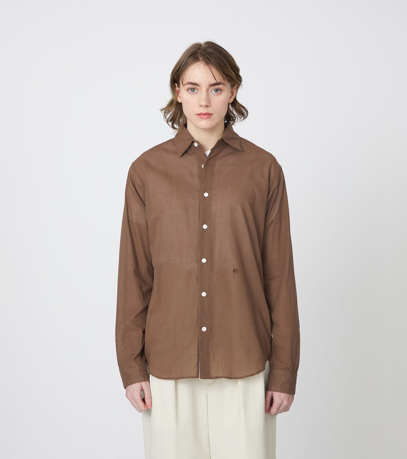 Nanamica CLASSIC FIT SHIRT-BROWN