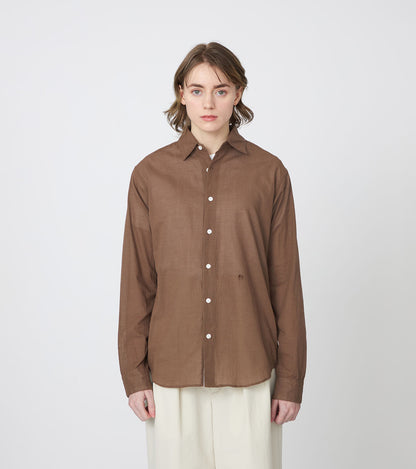Nanamica CLASSIC FIT SHIRT-BROWN