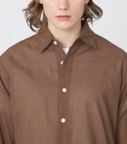 Nanamica CLASSIC FIT SHIRT-BROWN